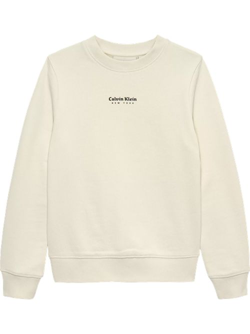 Felpa girocollo beige CALVIN KLEIN | IB02617PGB